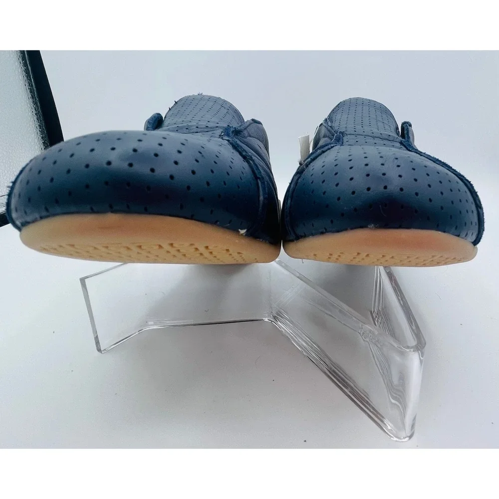 Adidas Enmei Slip On Martial Arts Shoes Mens 7.5 Navy Blue Leather 382637 NEW